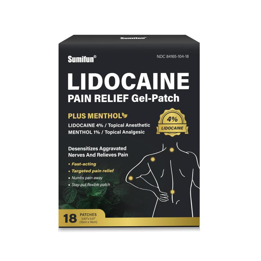 Sumifun — Sumifun 4% Lidocaine Patches Plus 1% Menthol — 30 Counts Maximum Strength OTC Pain Relief Patches